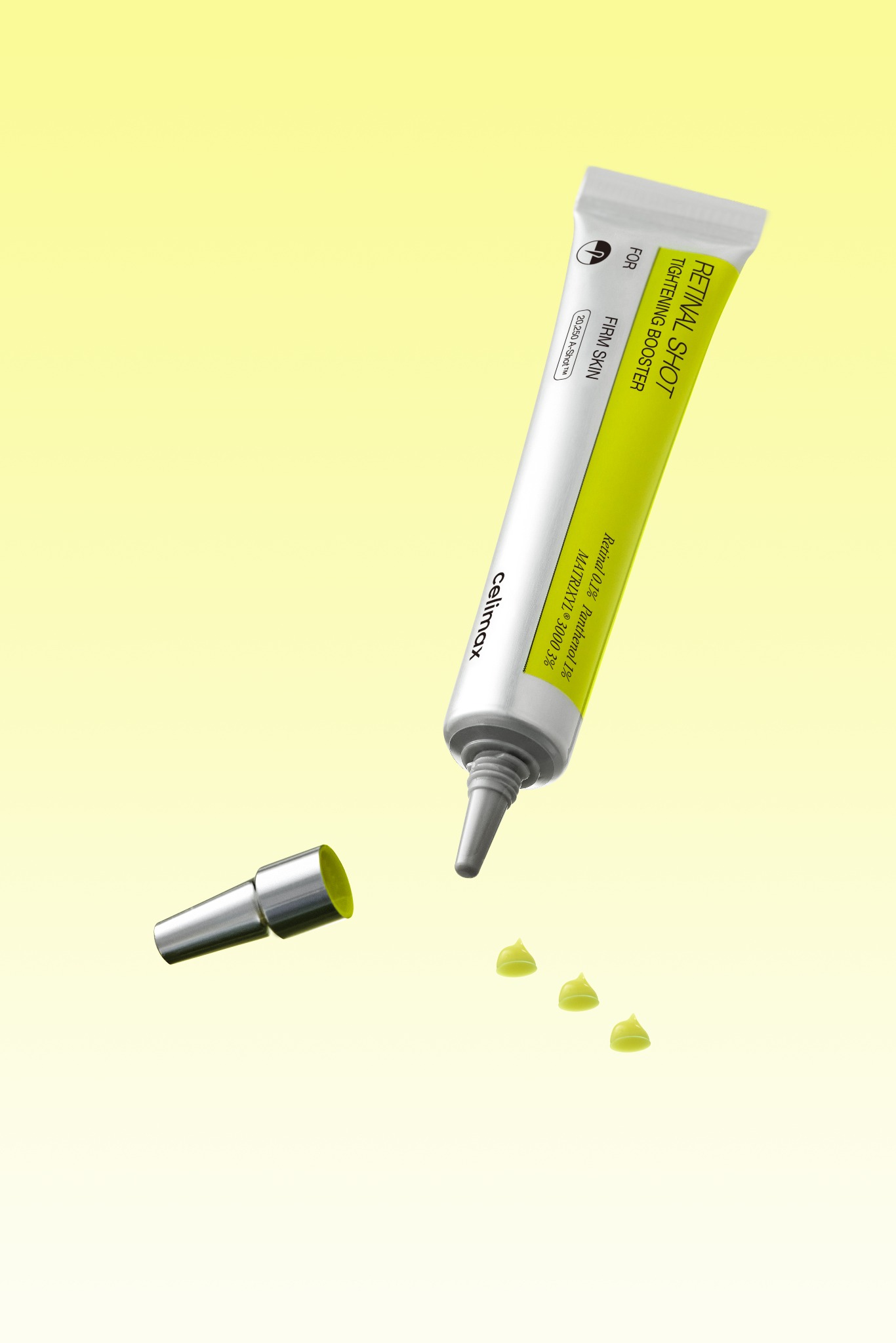 Açık ambalajıyla Celimax Retinal Shot Booster